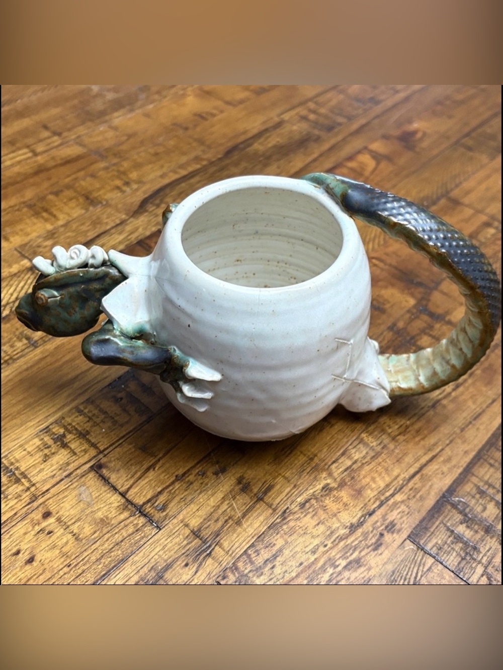 Ceramic Reptile-Themed Mug with Handle